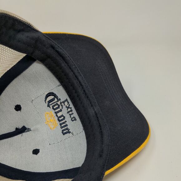 Corona Extra Snapback Mesh Back Hat Black Yellow Adjustable Embroidered Logo - Picture 10 of 12